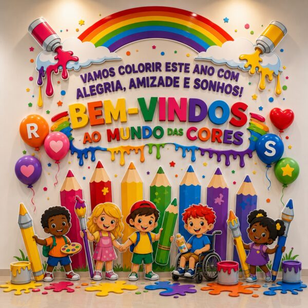 Painel Volta às Aulas – Cores